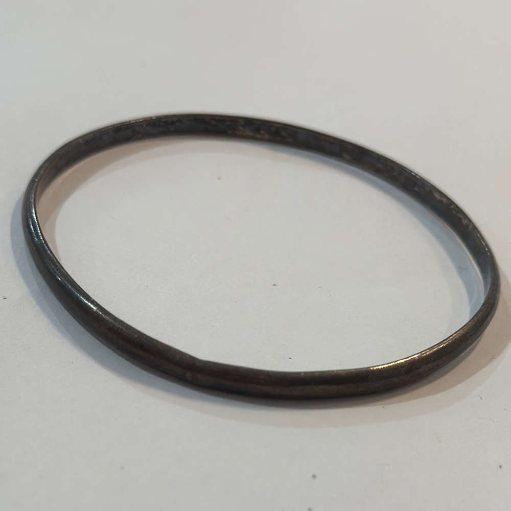 925 Sterling Silver VNTg Elegant Bangle Bracelet
